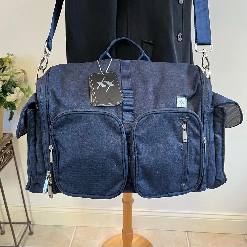 NEW JuJuBe XY Collection Diaper Bag Blue Messenger Bag Over Shoulder NWT Tote